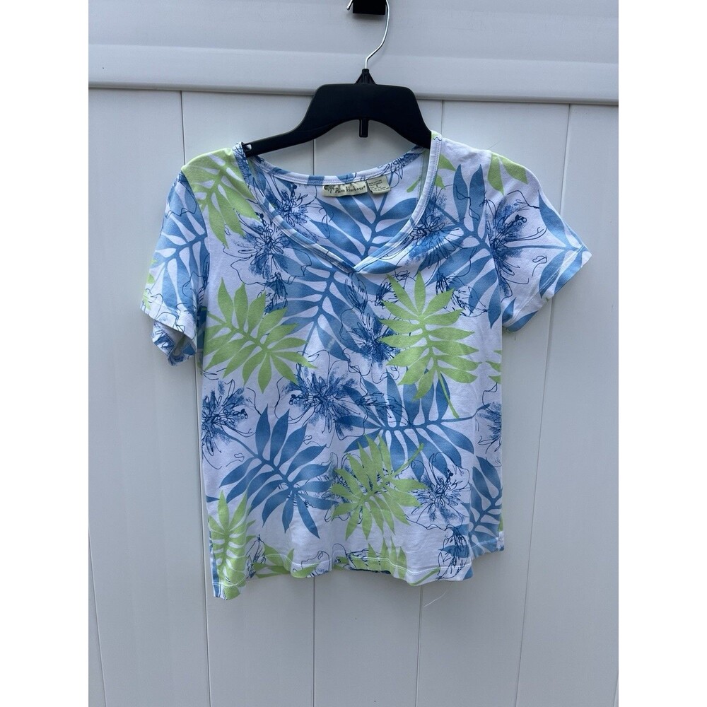 Palm Harbour T-Shirt Women's Small Short Sleeve Top Colorful